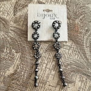 Black and Silver Dangle Earrings